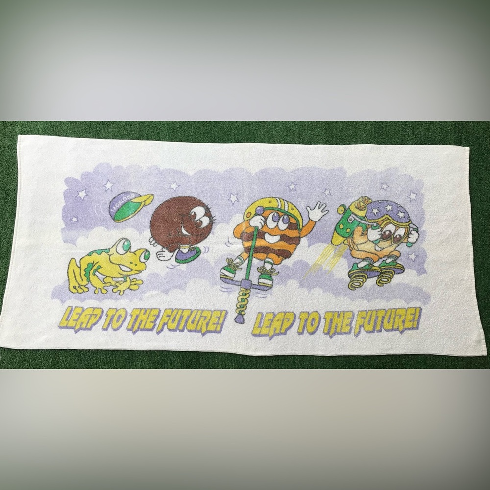 Vintage 90’s Girl Scout Cookies Leap To The Future Beach Towel 28x62 USA Made